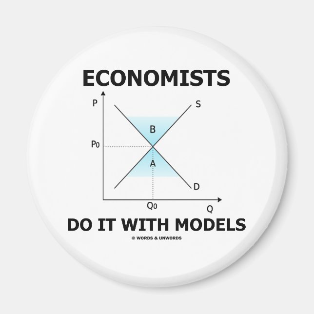 Economists Do It With Models (Economics Humor) Magnet (Front)