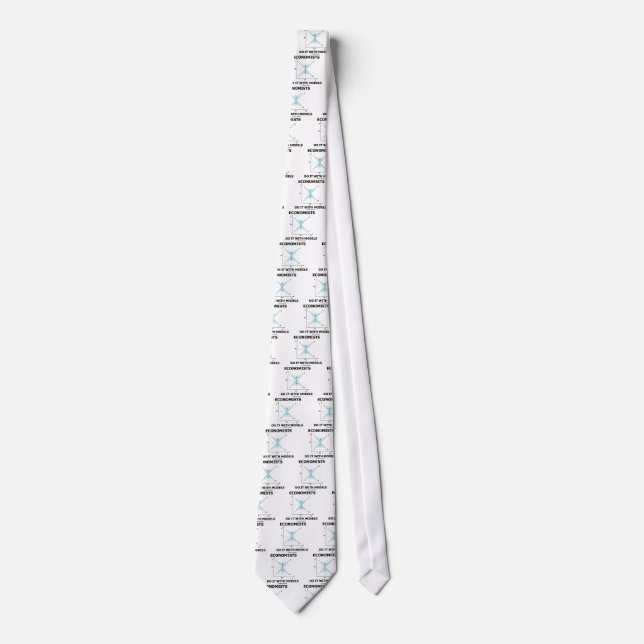 Economists Do It With Models (Economics Humor) Neck Tie (Front)