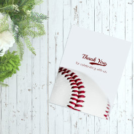 Economy Baseball Theme Wedding Thank You Card