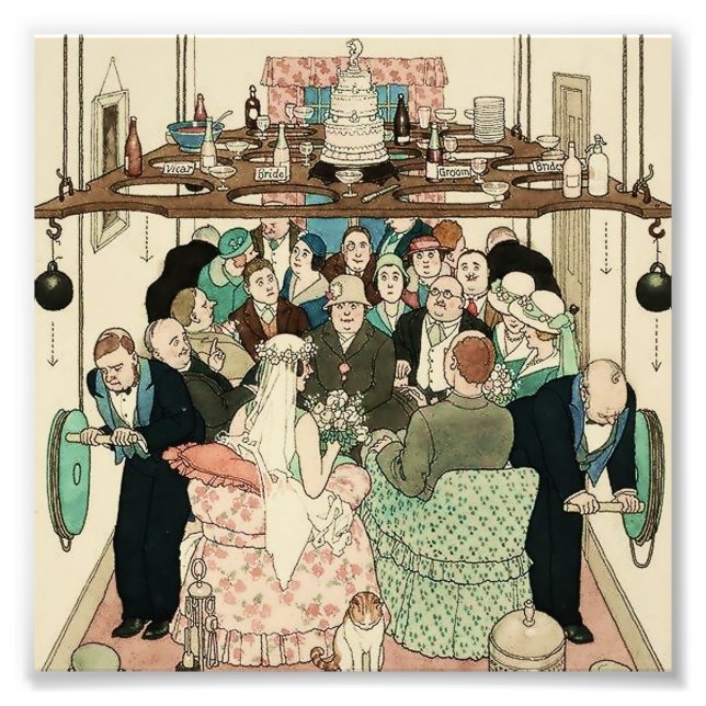 “Economy of Space” by W Heath Robinson Photo Print (Front)