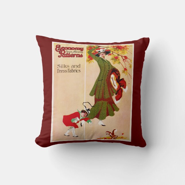 Economy Patterns Throw Pillow (Front)