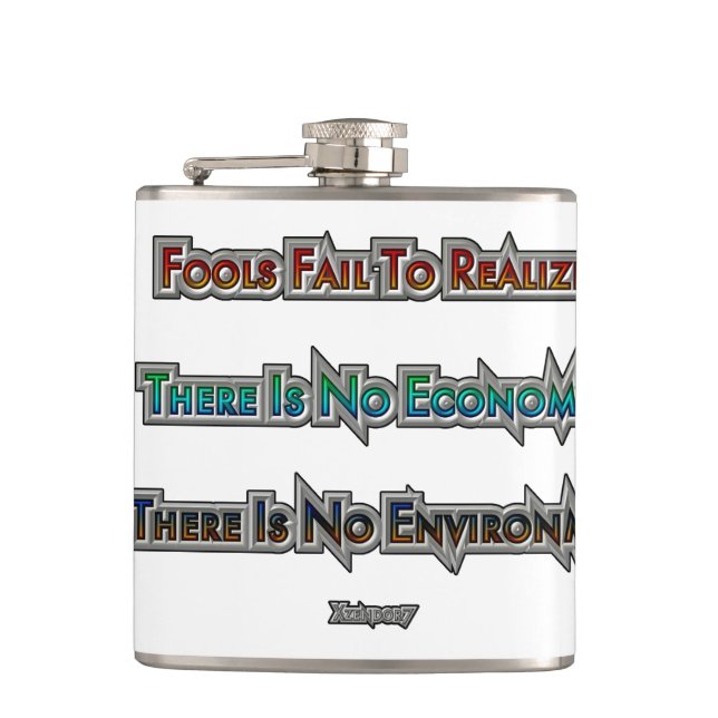 Economy vs Environment Flask (Front)
