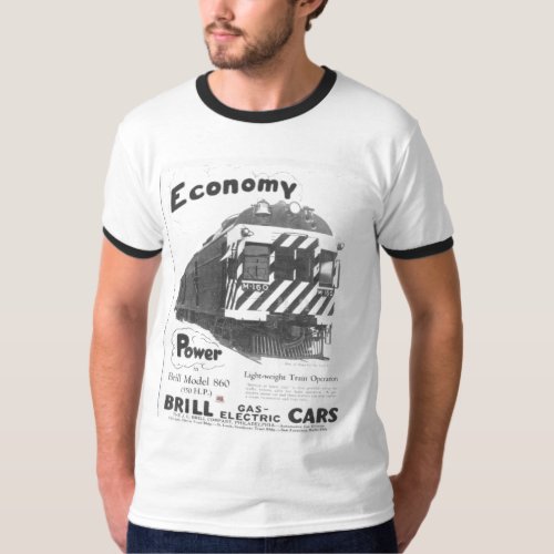 Economy with the Brill gas electric car   T_Shirt