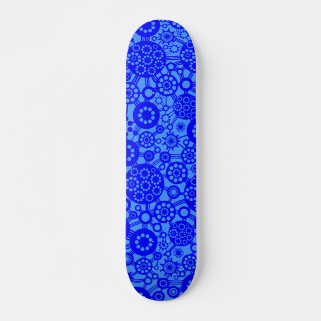 Ecosystem - Blue on Baby Blue Skateboard Deck (Front)