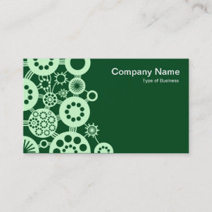 Ecosystem - Ghost Green on Dark Green 02481c Business Card