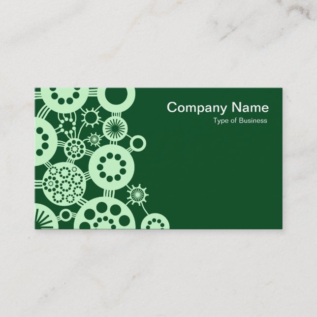 Ecosystem - Ghost Green on Dark Green 02481c Business Card (Front)