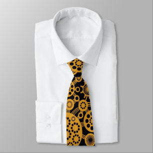 Ecosystem - Gold on Black Neck Tie