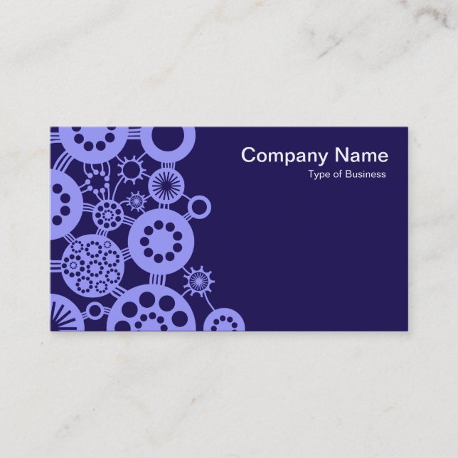 Ecosystem - Pastel Blue on Deep Indigo 150a51 Business Card (Front)