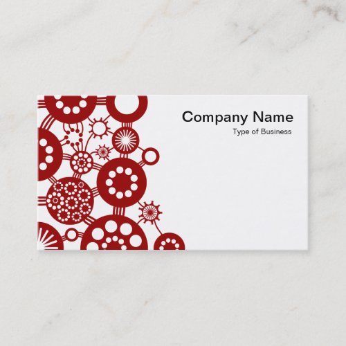 Ecosystem _ Ruby Red on White Business Card