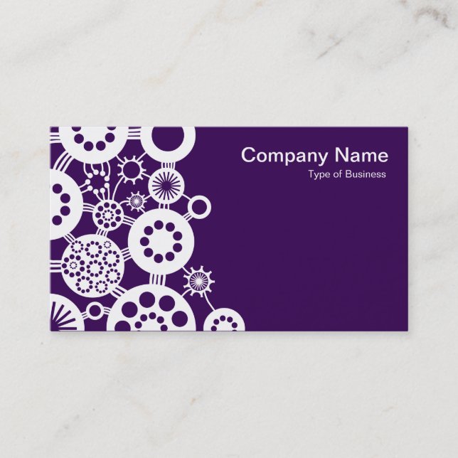 Ecosystem - White on Deep Purple 340050 Business Card (Front)