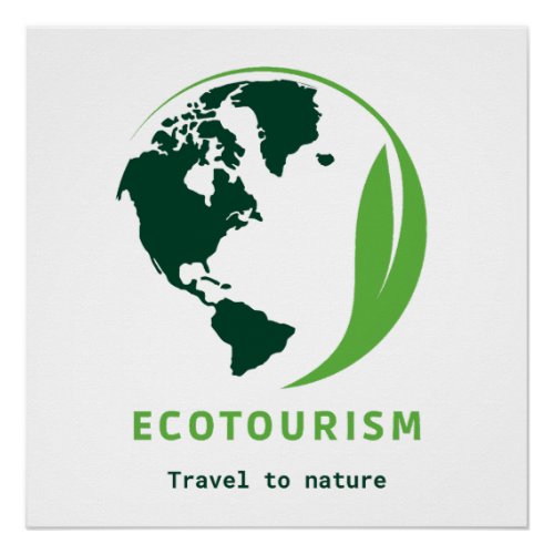 Ecotourism Green Travel to Nature Poster