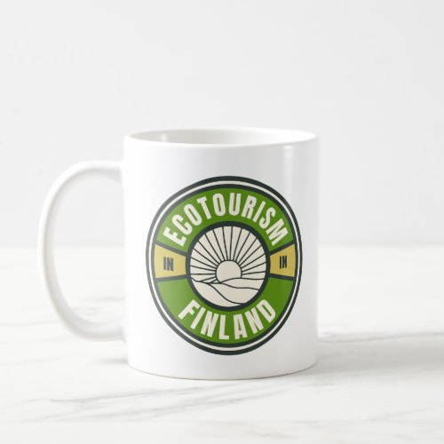Ecotourism in Finland Green Slow Travel Logo Coffee Mug