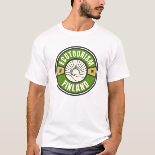 Ecotourism in Finland Green Slow Travel Logo T_Shirt