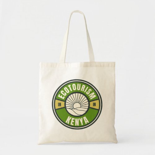 Ecotourism Kenya Africa Green Slow Travel Logo Tote Bag