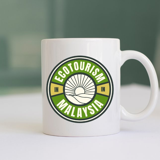 Ecotourism Malaysia Asia Green Slow Travel Logo Coffee Mug (Creator Uploaded)
