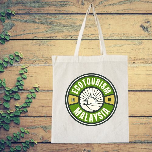 Ecotourism Malaysia Asia Green Slow Travel Logo Tote Bag