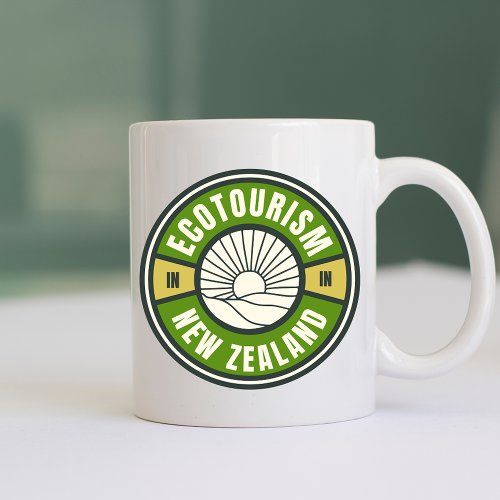 Ecotourism New Zealand Green Slow Travel Logo Coffee Mug