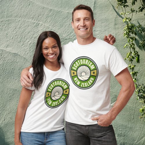 Ecotourism New Zealand Green Slow Travel Logo T_Shirt