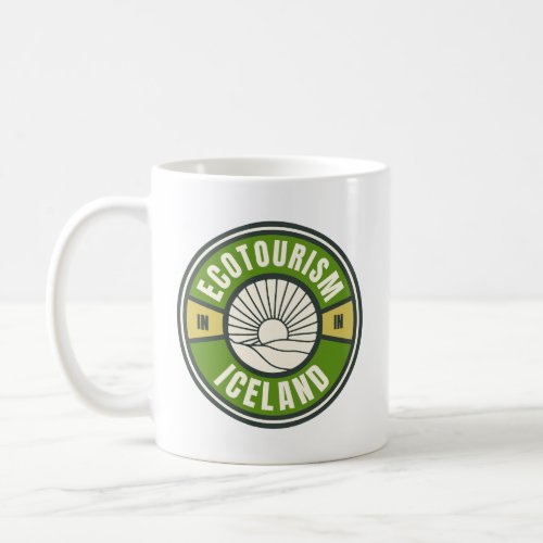 Ecotourism Nordic Iceland Green Slow Travel Logo Coffee Mug