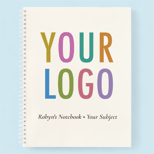 Ecru 8.5x11 Customized Notebook with Logo and Name
