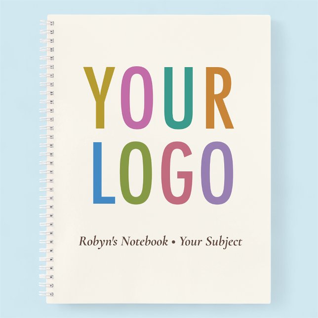 Ecru 8.5x11 Customized Notebook with Logo and Name (MISOOK Ecru Spiral Notebook with Logo)