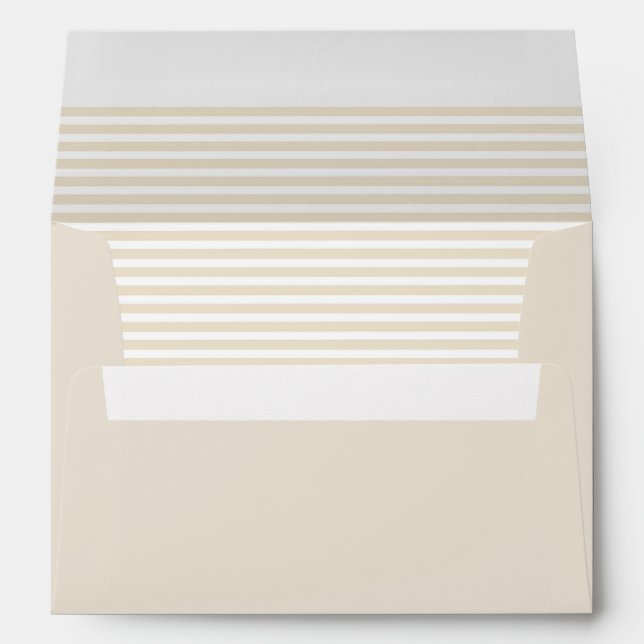 Ecru and White Striped Envelope (Back (Bottom))