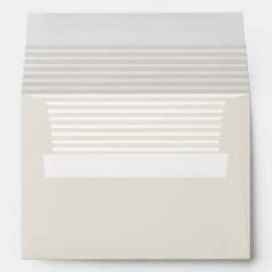 Ecru and White Striped Envelope