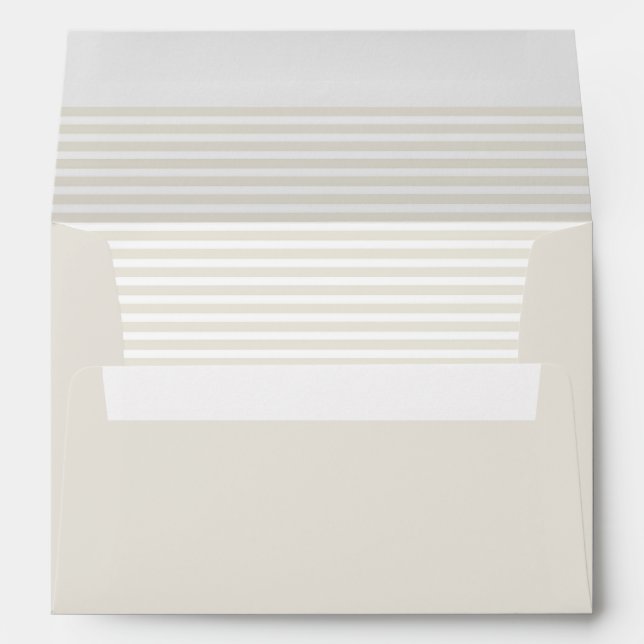 Ecru and White Striped Envelope (Back (Bottom))