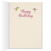 Ecru Anna's Hummingbirds Birthday Card (Inside (Right))