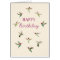 Ecru Anna's Hummingbirds Birthday Card