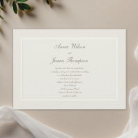 Ecru Dreams Simple Traditional Elegant Wedding