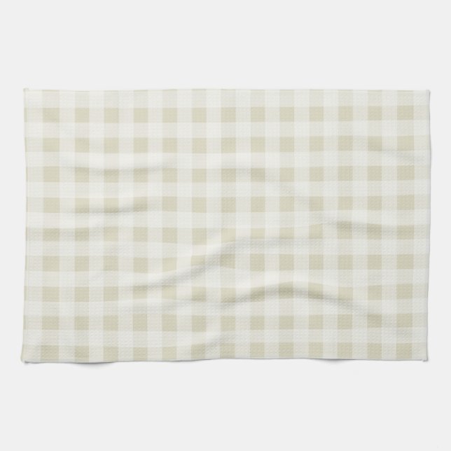 Ecru Gingham; Checkered Towel (Horizontal)