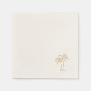 Ecru Gold Palm Tree Napkins