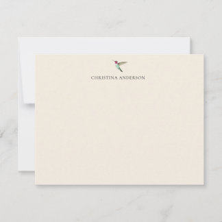 Ecru Hummingbird Note Card