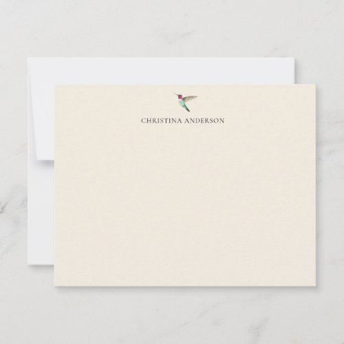 Ecru Hummingbird  Note Card