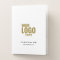 Ecru Ivory Branded Presentation Folder Custom Logo
