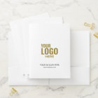 Ecru Ivory Branded Presentation Folder Custom Logo