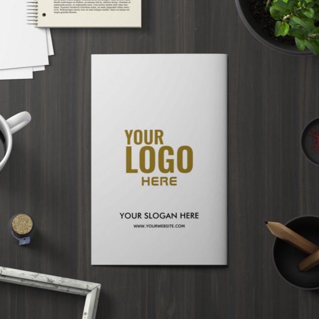 Ecru Ivory Branded Presentation Folder Custom Logo (Creator Uploaded)