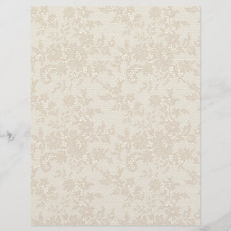Ecru Lace on Ivory Arts & Craft Scrapbook Paper