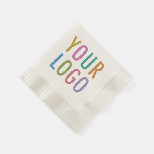 Ecru Personalized Napkins Custom Company Logo Bulk