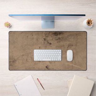 Ecru Tan Beige, A Gel Print Abstract Desk Mat