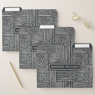 Ecru White Black Minimalist Boho Teacher Planner