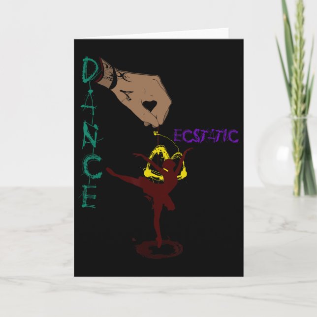 Ecstatic Dance Llerina Dancer In A Tutu Freestyle  Card (Front)