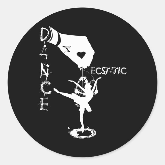 Ecstatic Dance Llerina Dancer In A Tutu Freestyle  Classic Round Sticker (Front)