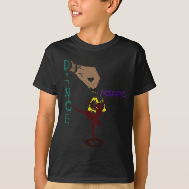 Ecstatic Dance Llerina Dancer In A Tutu Freestyle  T-Shirt (Front)