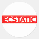 Ecstatic Stamp Classic Round Sticker