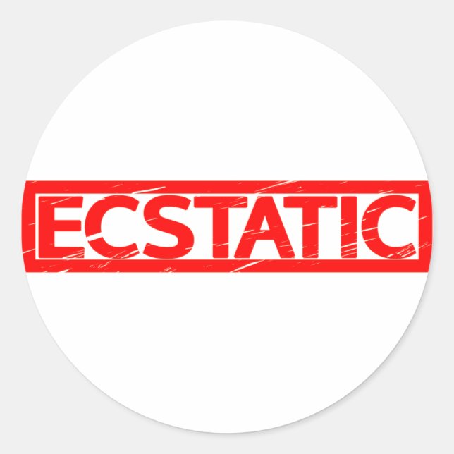 Ecstatic Stamp Classic Round Sticker (Front)