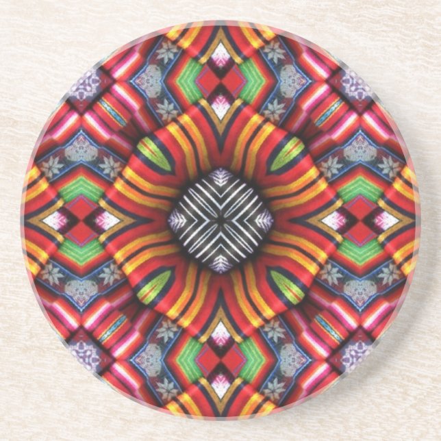 Ecuador Abstract Drink Coaster (Front)