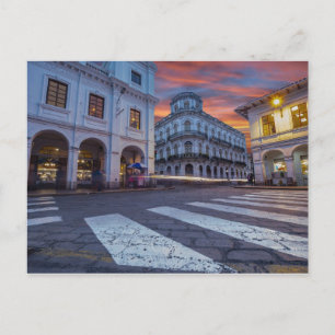 Ecuador Cathedral Street Travel Postcard