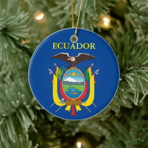 Ecuador Ceramic Christmas Ornament